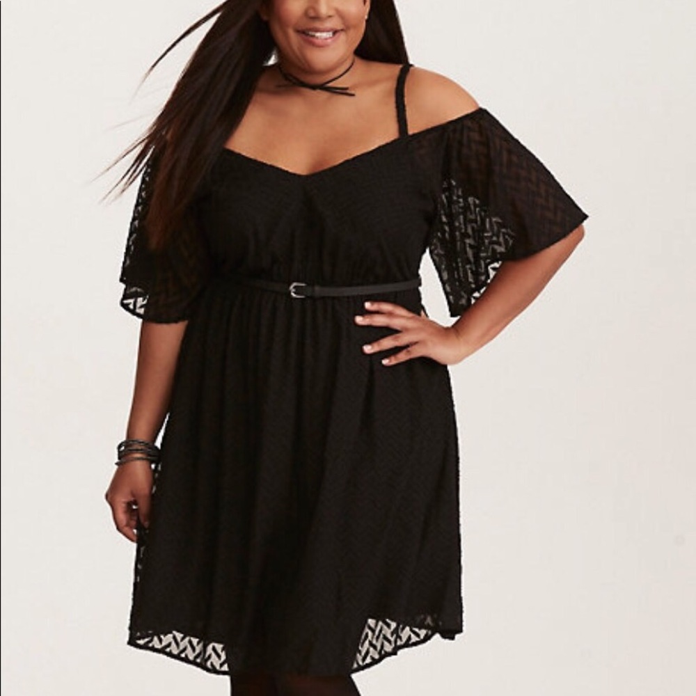 Torrid Textured Off the Shoulder Dress